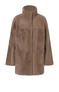 Madlen: Schlichte wendbare Jacke aus Lammfell in einem leicht oversized Schnitt